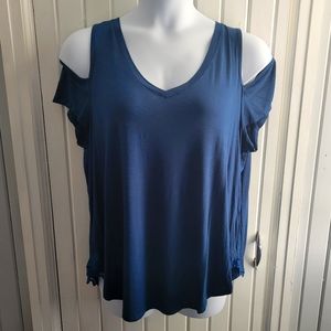Lane Bryant Blue Cold Shoulder